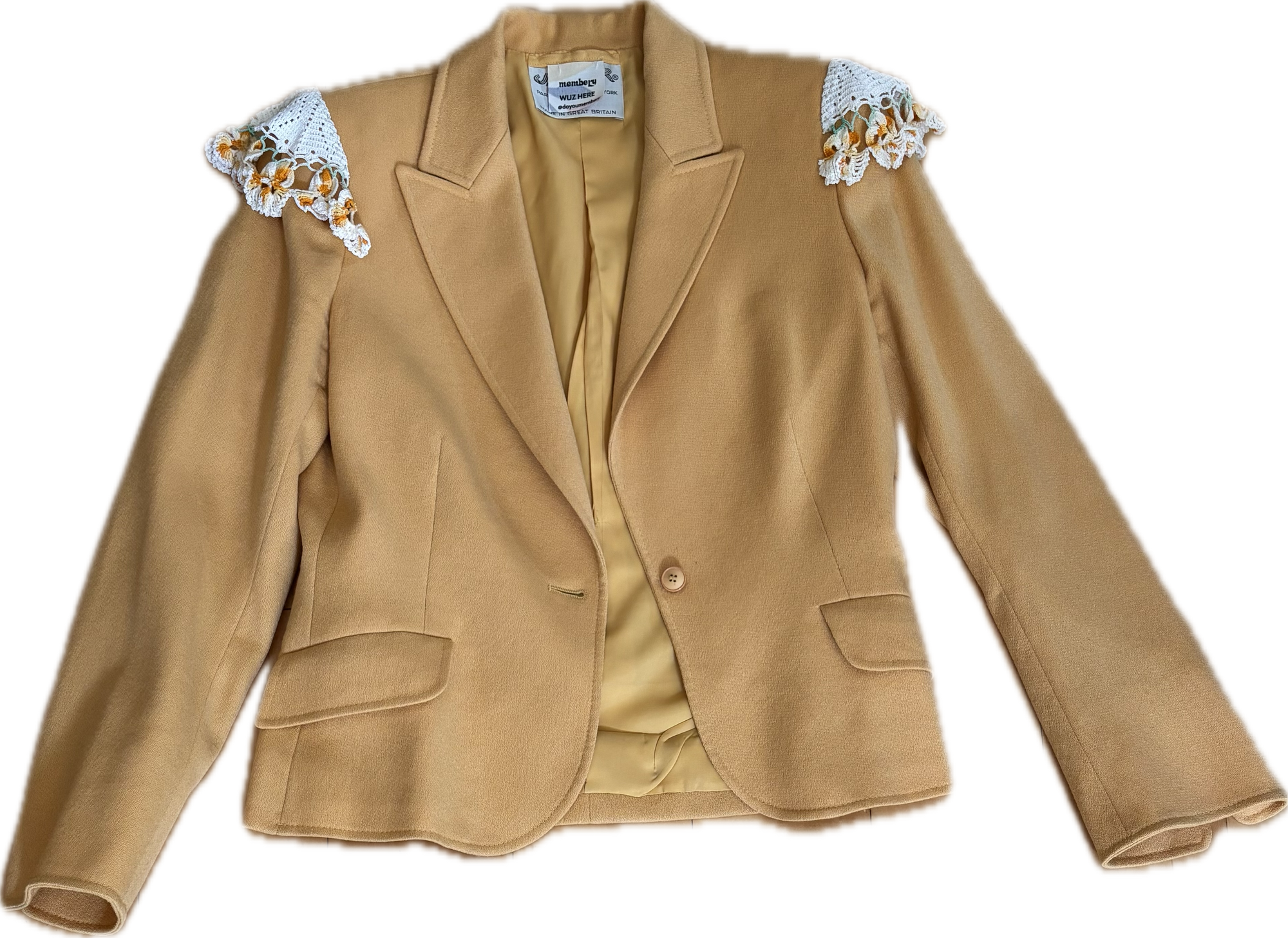Doily Army! Revamped Yellow Wool Suit