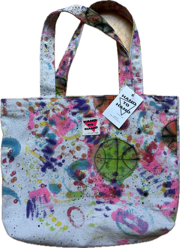 Hand 2 Hand Tote with Bball by Leif J. Lee