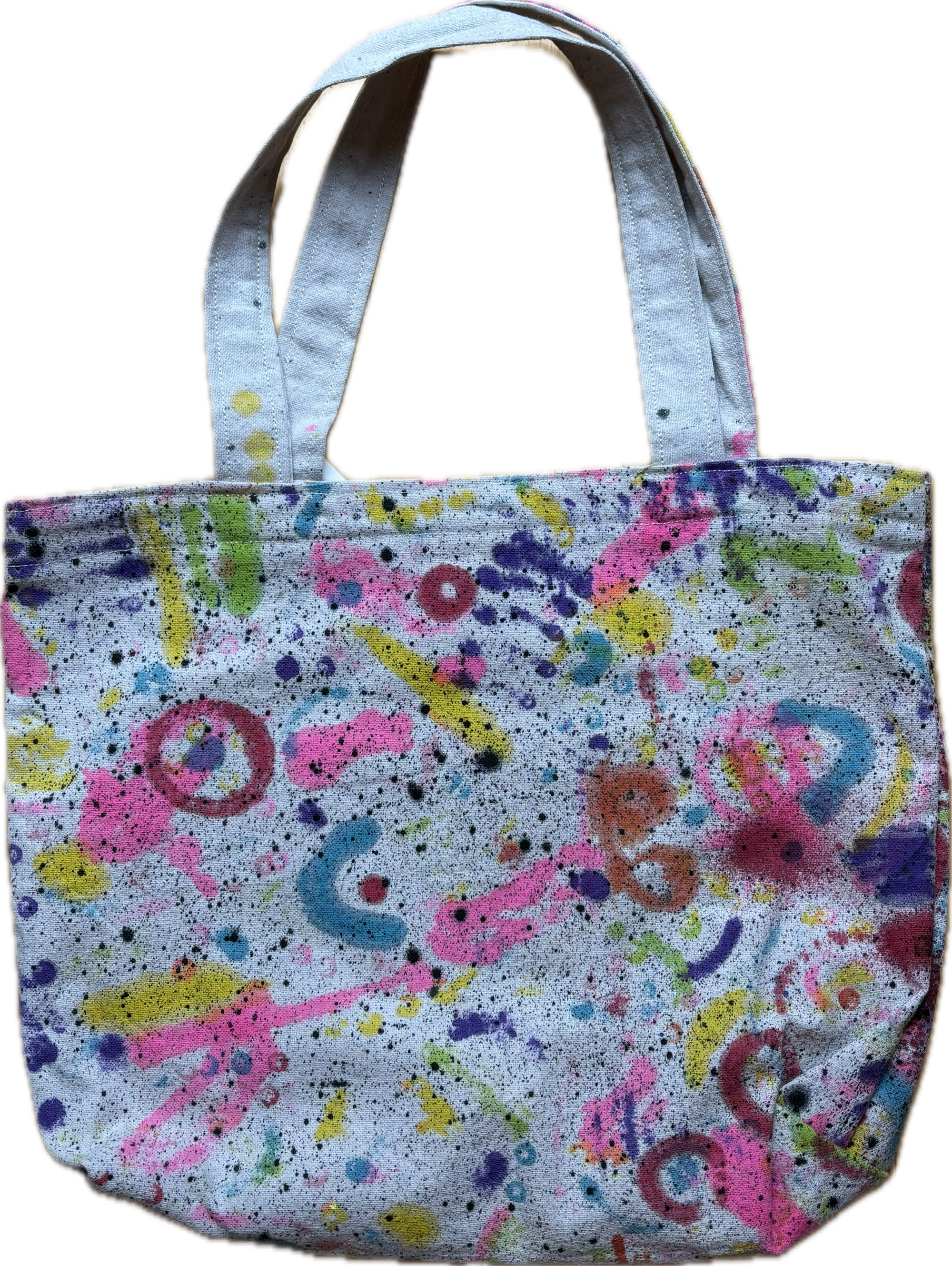 Hand 2 Hand Tote Bag with Red Circles by Leif J. Lee