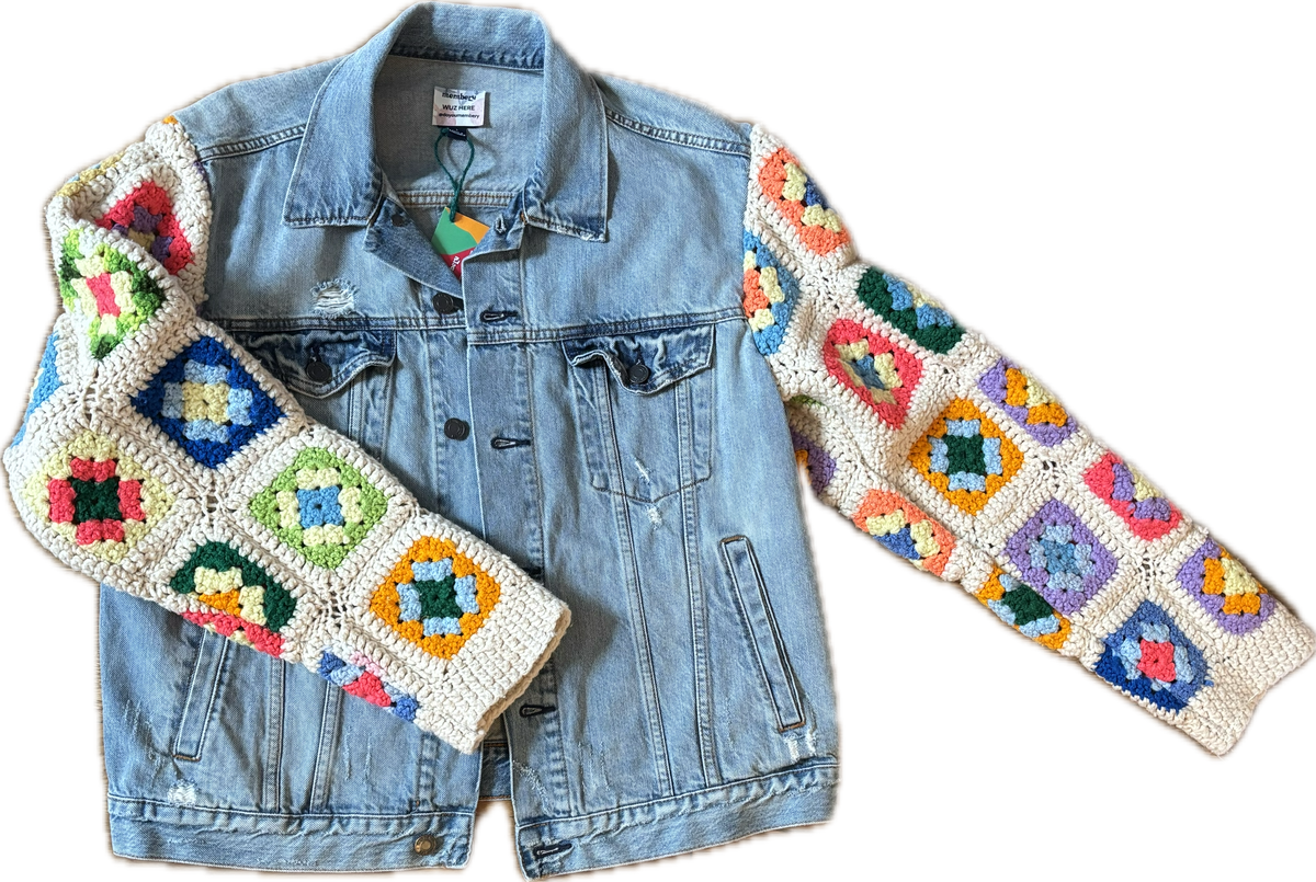 THE TINY SHOP】RE Crochet Patch Jacket can i figure out how to 