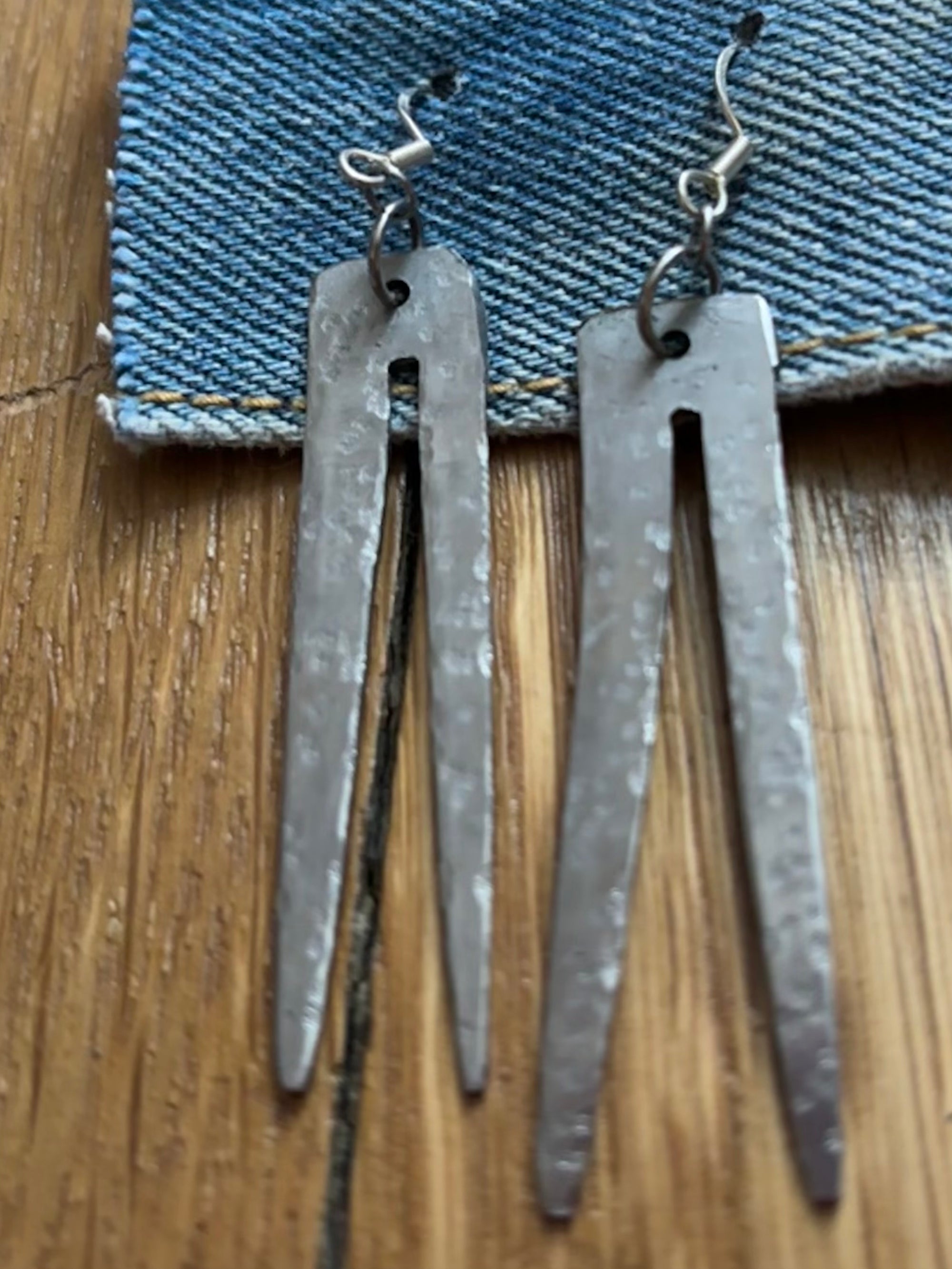 Leopard Print Fork Tine Earrings by New Plate, Who Dish?