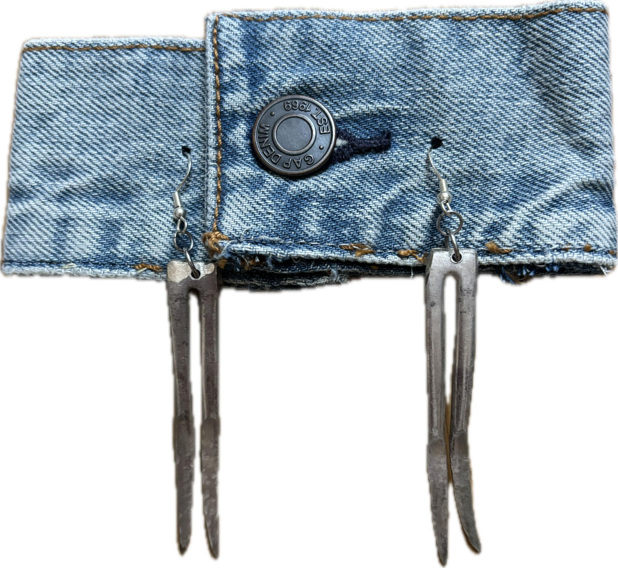 Xtra Long Fork Tine Earrings by New Plate, Who Dish?