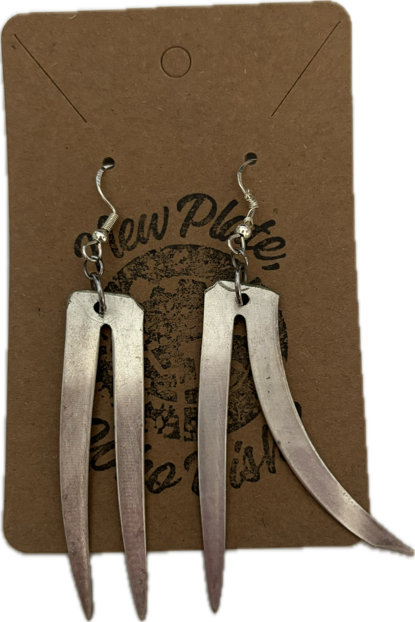 Mismatched Fork Tine Earrings by New Plate, Who Dish?