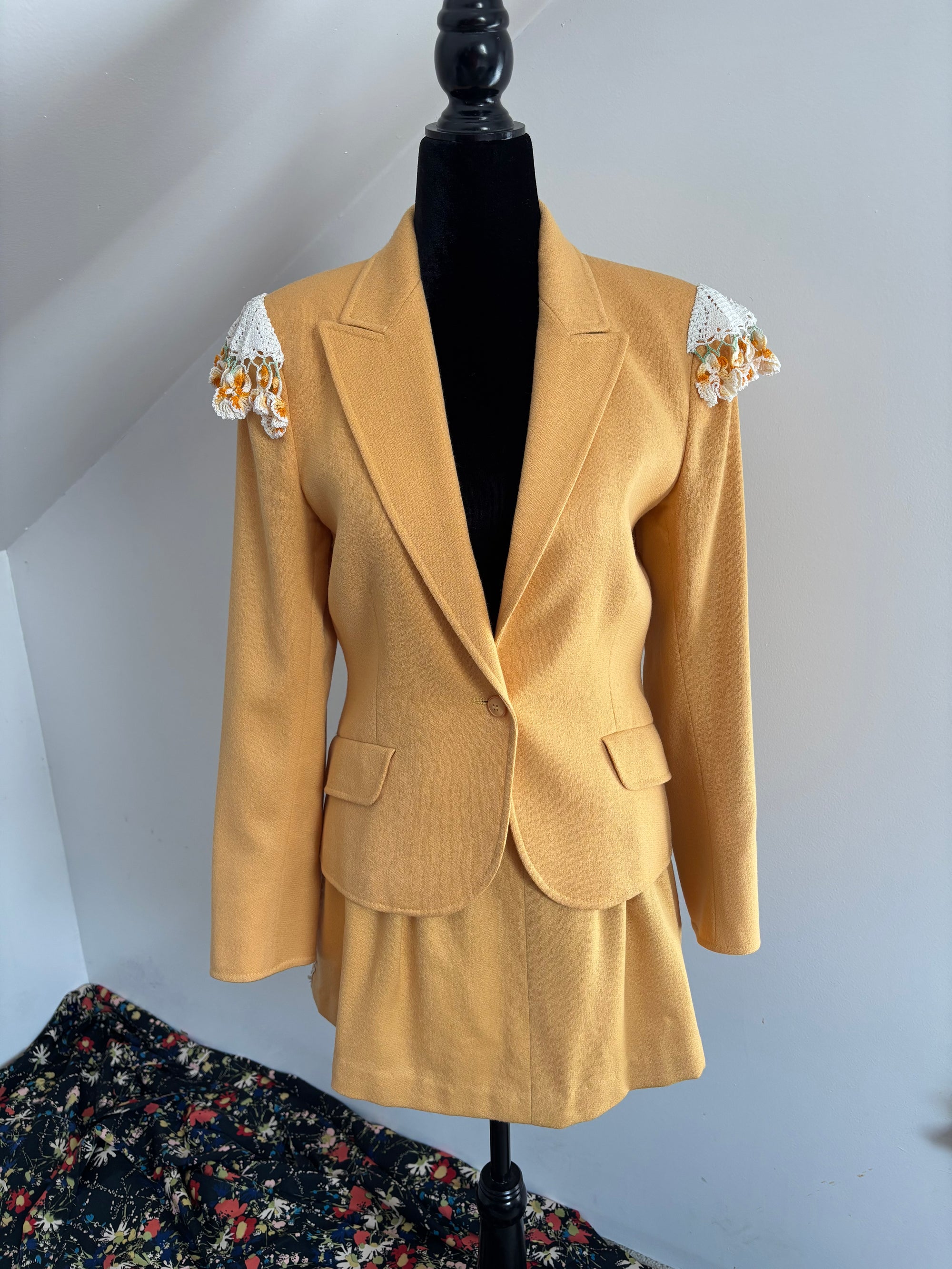 Doily Army! Revamped Yellow Wool Suit