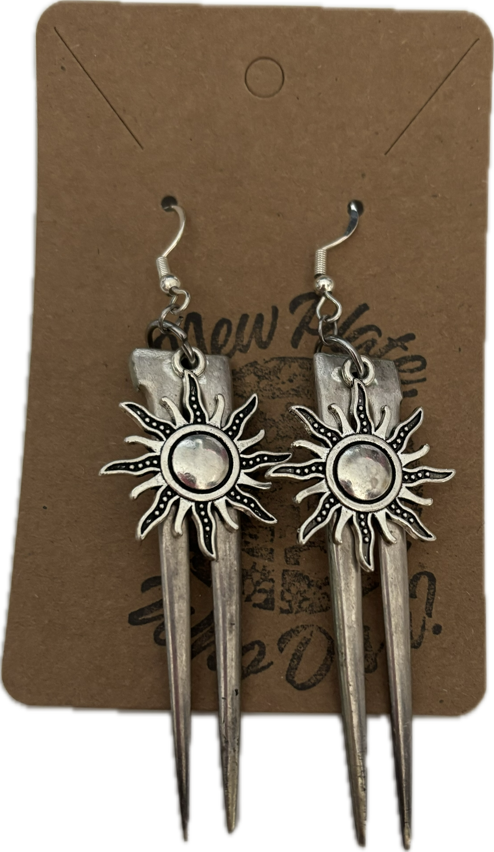 Sunshine Fork Tine Earrings by New Plate, Who Dish?