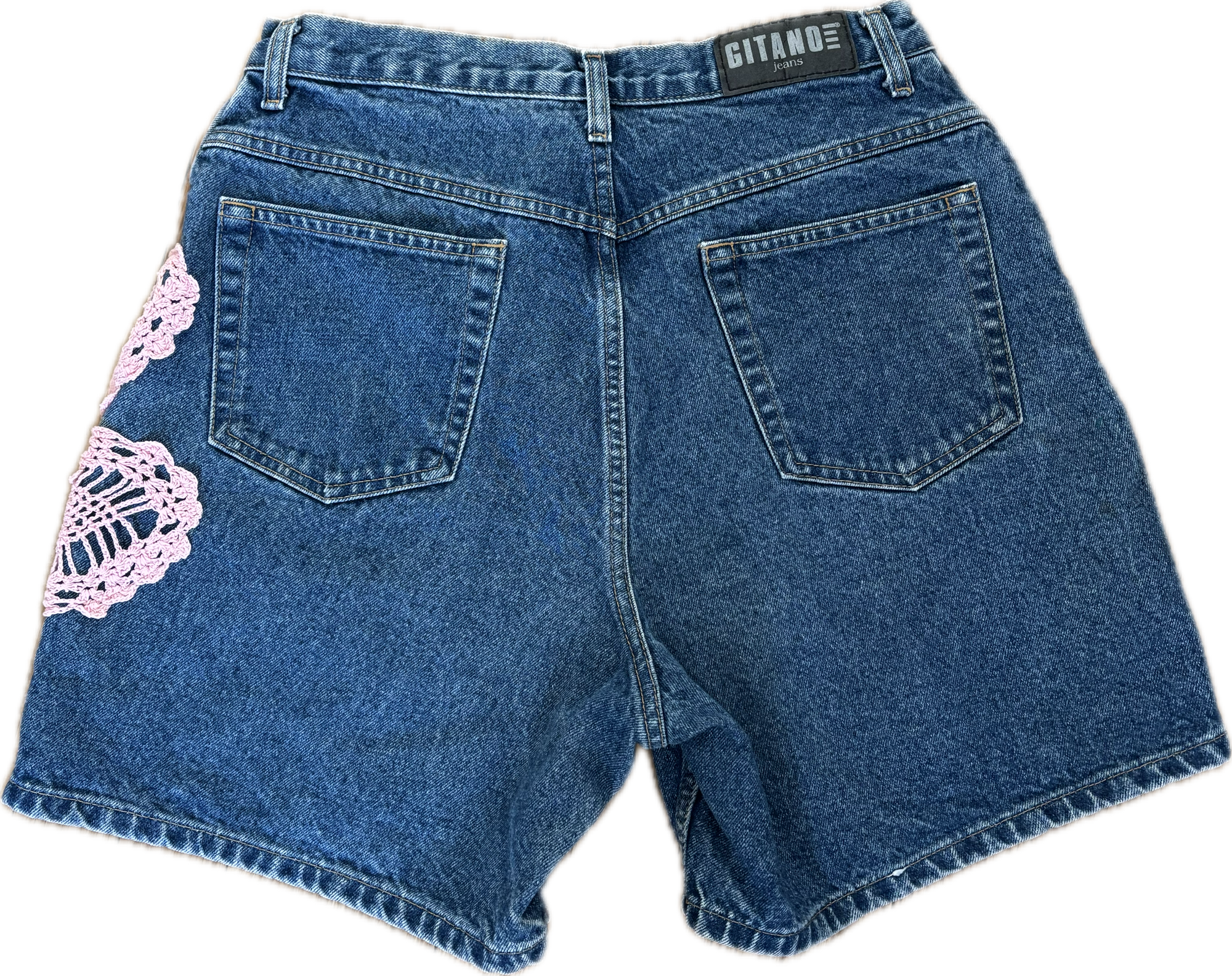 Doily upcycled jorts