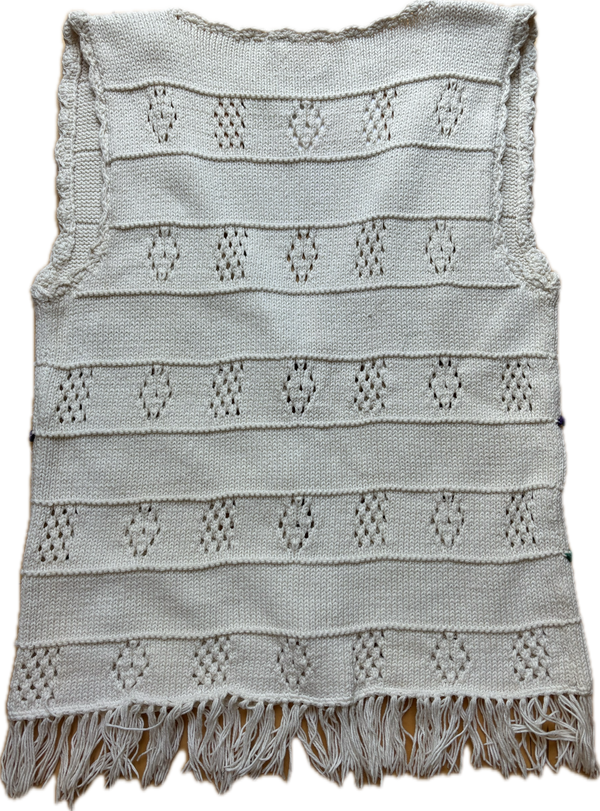 Peruvian vest with vintage buttons