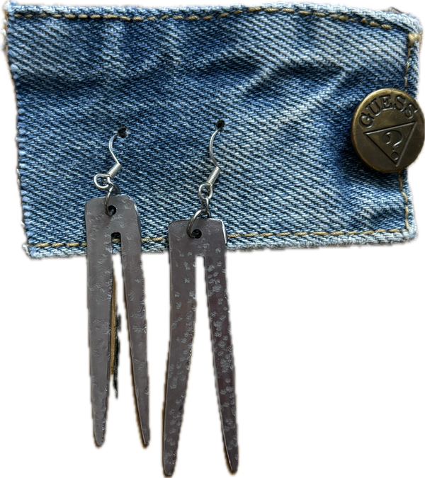 Leopard Print Fork Tine Earrings by New Plate, Who Dish?