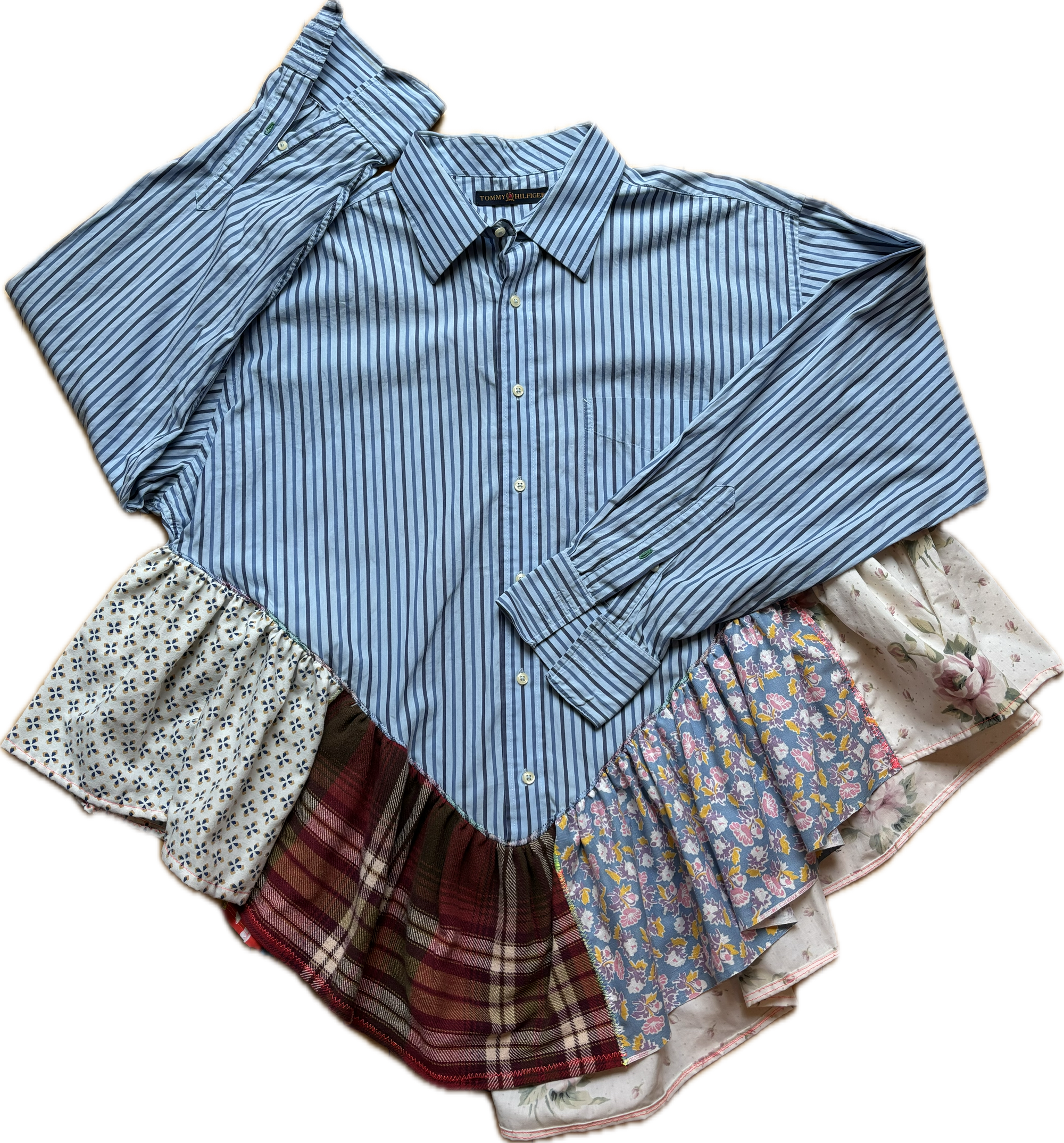 Blue Stripes Ruffle Top by Cassie’s Shop