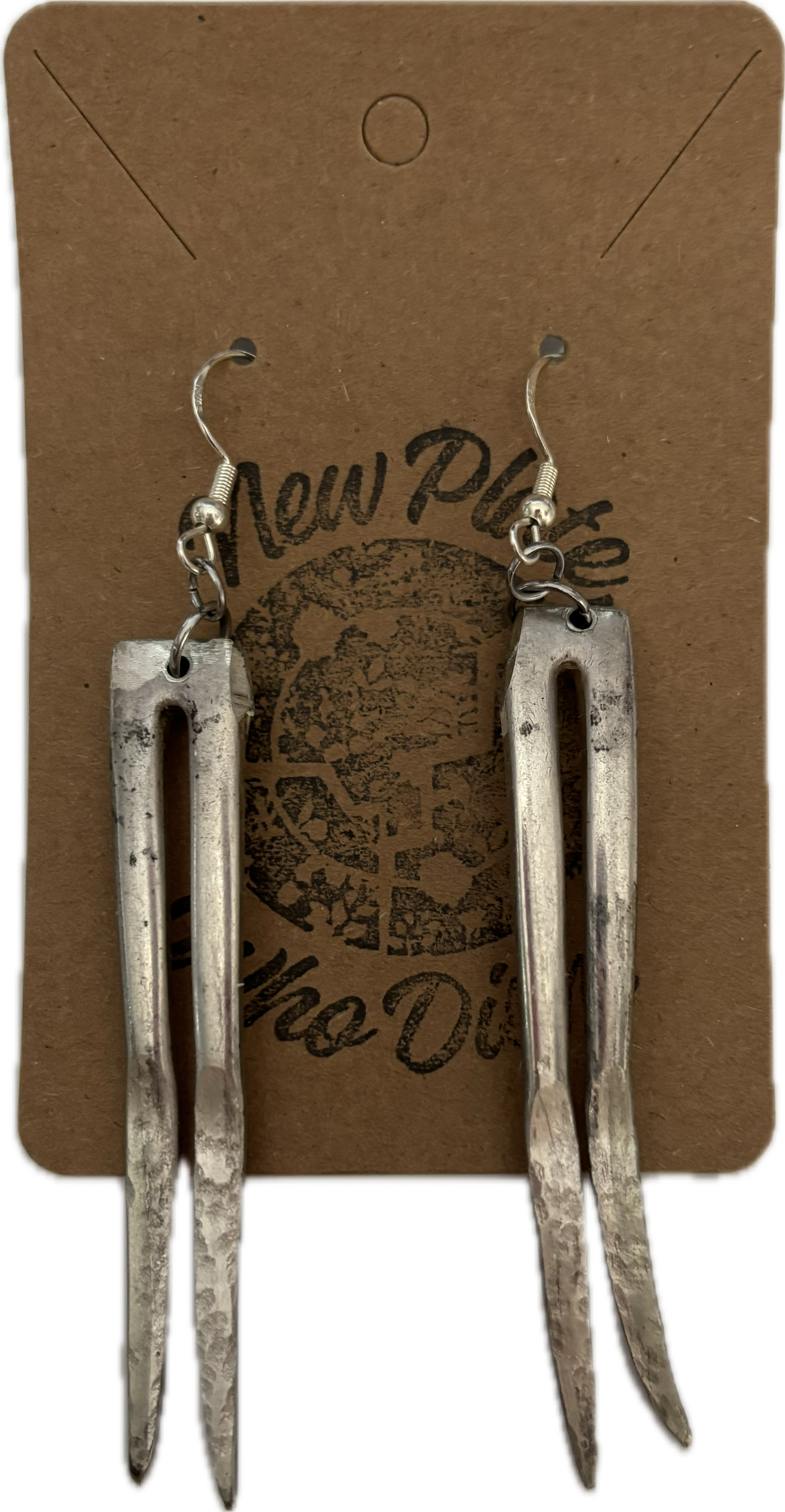 Xtra Long Fork Tine Earrings by New Plate, Who Dish?