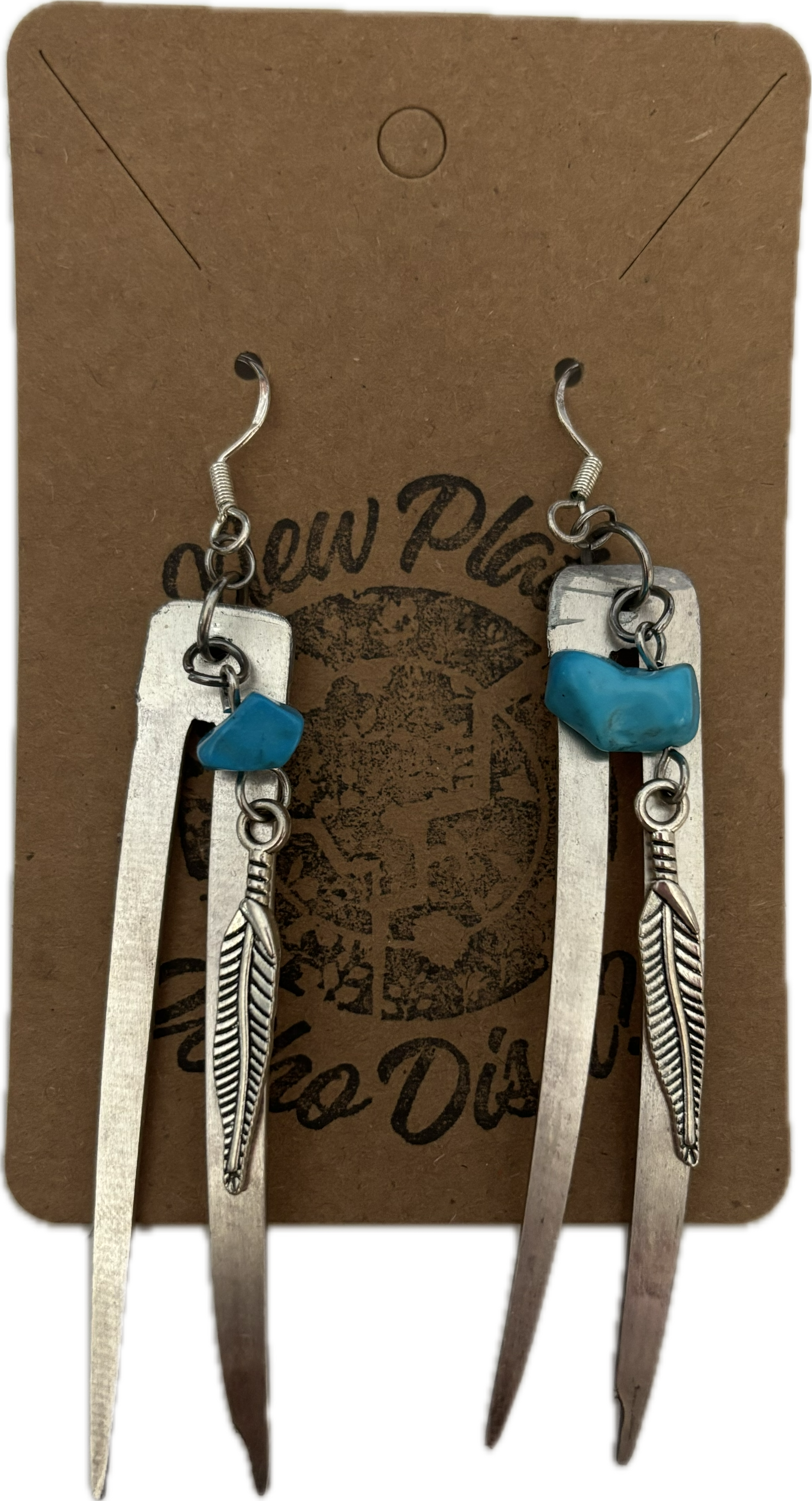 Feather Fork Tine Earrings by New Plate, Who Dish?