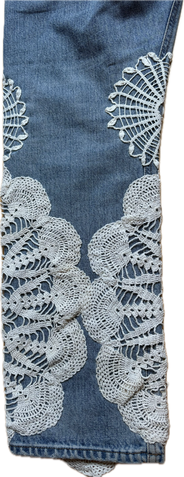 Dripping with Doily Jeans - Membery x Been Thrifty Apparel