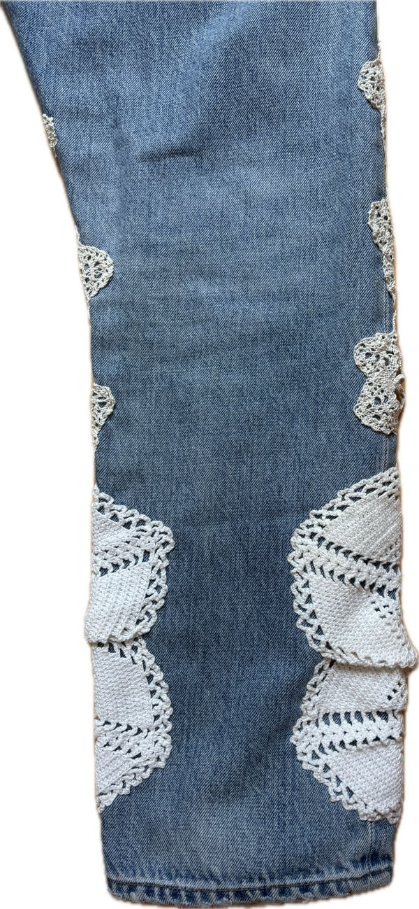 Dripping with Doily Jeans - Membery x Been Thrifty Apparel