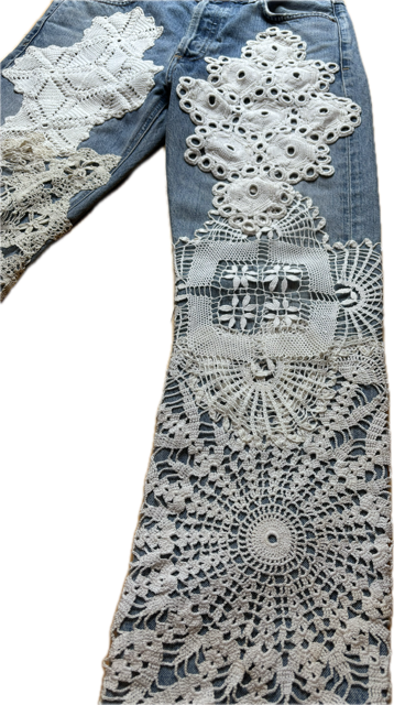 Dripping with Doily Jeans - Membery x Been Thrifty Apparel