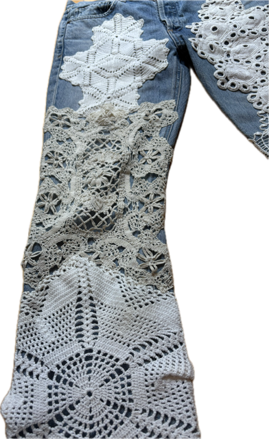 Dripping with Doily Jeans - Membery x Been Thrifty Apparel