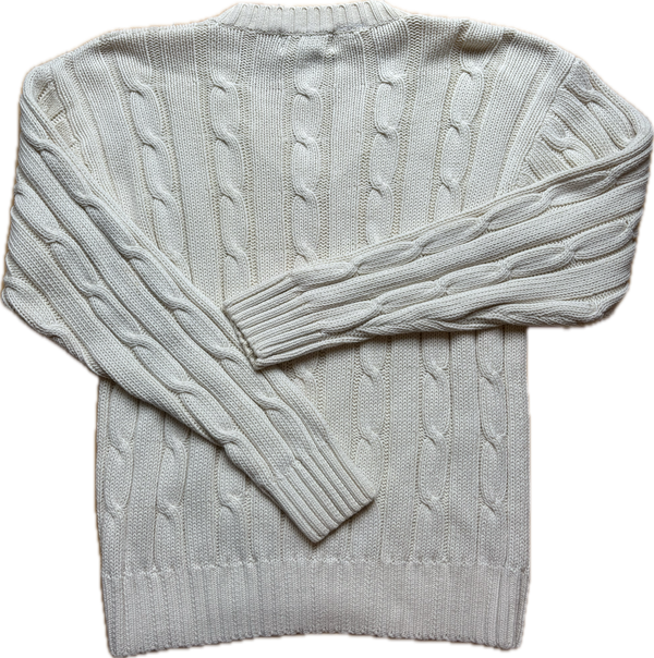 Oh, Whale! 1990s Eddie Bauer Cotton VNeck Sweater with Whale Motif - Membery x Revived & Reworked
